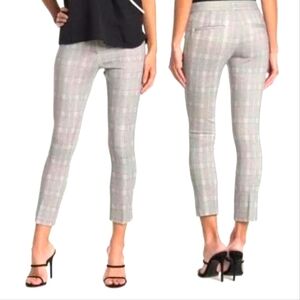 Amanda & Chelsea Gray Plaid Cropped Ponte Women's Pants. Size 0